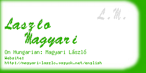 laszlo magyari business card